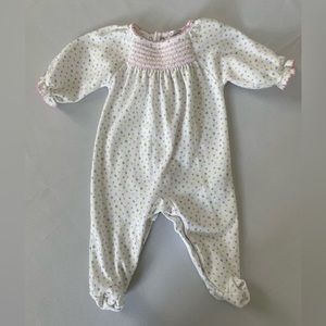 Kissy Kissy Smocked Footie Pjs - Size Newborn